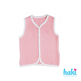 Áo gile chần bông viền cổ tim cho bé Haki BB019