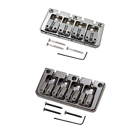 2x 4 String Bass Guitar Bridge with  Wrench Screws Musical Parts