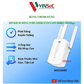 Bộ Kích Sóng Wifi Repeater Mercusys MW300RE 300Mbps - Hàng Chính Hãng