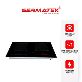 Bếp từ đôi cao cấp Germatek DE-ICF52S (BH 36 tháng) mặt kính Kanger, công suất 4400W - Hàng chính hãng