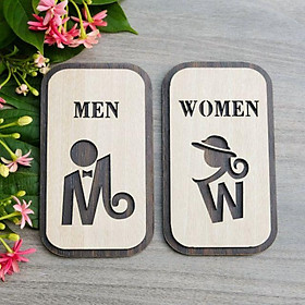 Bảng gỗ trang trí Bảng Gỗ Trang Trí Toilet Men /Women