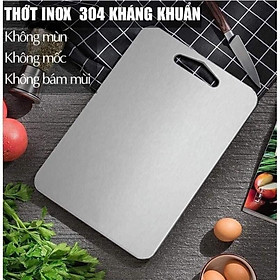 Mua Sẵn Hàng - Thớt Inox 304 size 24x34 5 Kháng Khuẩn - Cường Lực - Chống Ẩm Mốc - Không Hoen Gỉ