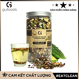 Trà gạo lứt đậu đen thanh nhiệt GUfoods - Tự nhiên, Healthy, Thanh lọc cơ thể, Mát gan, Cải thiện giấc ngủ, Đa dạng hương vị - Hũ 500g - Vị khổ qua rừng