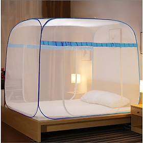 Mua Màn mùng chụp tự bung đỉnh vuông - Mẫu mùng chụp tự bung người lớn chống muỗi gấp gọn tiện dụng