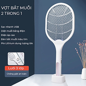 Vợt muỗi Multifuntion 2 in 1 để bàn bắt muỗi tự động