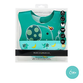 Yếm silicon ăn dặm cổ dán cho bé Marcus & Marcus, từ 6 tháng