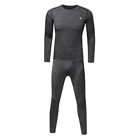 Men Women Thermal Underwear Set with Fleece Lined Long Sleeve Top & Bottom for Winter Skiing Running Cycling Hiking Jogging