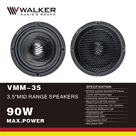 Loa Midrange cao cấp cho ô tô - Loa mid Walker VMM-35 thương hiệu âm thanh của Đức, Loa trung tần