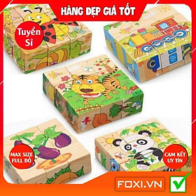 Tranh xếp hình-ghép hình 200 miếng gỗ Foxi puzzle nhiều chủ đề