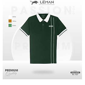 Áo thun polo nam Leman PL107 có cổ vải CVC Premium form slimfit thấm hút vượt trội
