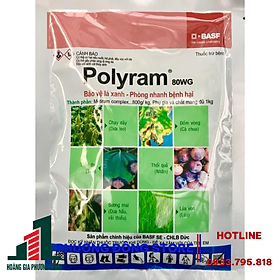 Thuốc trừ bệnh Polyram 80WG- gói 100g, gói 500g