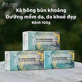 Xà Phòng thiên nhiên bùn khoáng Pơ Lang Dưỡng Da sạch mụn, tẩy da chết 100gr