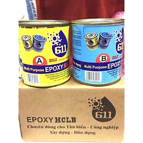 Keo dán đa chức năng 611 hai thành phần: Thành phần nhựa  và làm cứng  loại 273g