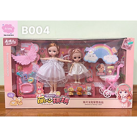 Váy xòe công chúa Midi kèm túi kiểu Pháp