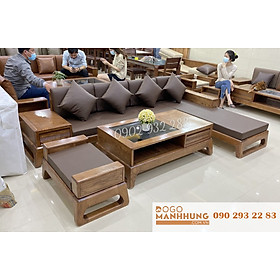 Mua Bộ bàn ghế phòng khách  sofa góc L gỗ sồi 2m80 x 1m80 G03