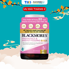 Vitamin Tổng Hợp Cho Bà Bầu và Mẹ Cho Con Bú Blackmores Pregnancy & Breast-Feeding Gold Lọ 60 Viên