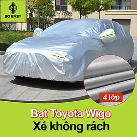 [ Toyota Wigo] Bạt Phủ xe Ô Tô Toyota Wigo áo trùm che phủ xe hơi 4 chỗ đến 7 chỗ, BPX