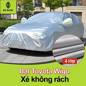 Bạt Phủ xe Ô Tô Toyota Wigo áo trùm che phủ xe hơi 4 chỗ đến 7 chỗ, BPX