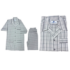 Bộ Pyjama HUONGTAM Lentol tay Ngắn nam cao cấp(PNT02N18). Chất liệu vải Lentol loại tốt: mềm mại, thoáng mát, không phai màu
