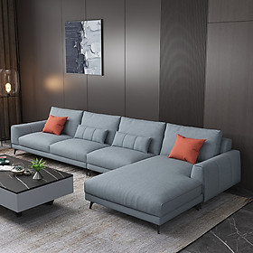 Ghế Sofa Góc L Cho Phòng Khách Sang Trọng (Hàng Sản Xuất Chất Lượng Cao) Tặng Bàn Sofa Mã HG-13