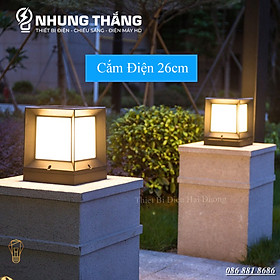 Mua Đèn Sân Vườn Ngoài Trời LT-049 - Trụ Cổng Cột Đèn Hàng Rào Mái Hiên Chống Nước Cao Cấp Decor Vintage - Size 26cm - Có Video