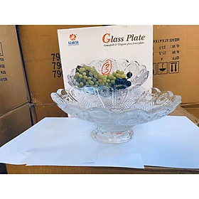 Mua Đĩa đựng trái cây thủy tinh Đĩa mâm bồng thuỷ tinh