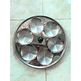 Mua Khay khuôn bánh bò inox 6 bánh và 15 bánh đường kính bánh 7.5cmx1cm