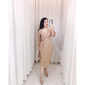 Đầm lệch vai đính hạt dự tiệc sang trọng