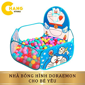 Lều Bóng Đoremon Tặng 100 Quả Bóng Cho Bé Yêu