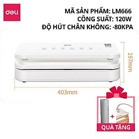 [TẶNG TÚI HÚT] Máy Hút Chân Không Thực Phẩm Không Kén Túi LM666 Công Suất Cao Tặng Kèm Ống Hút Thực Phẩm Tiện Lợi