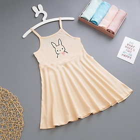 Váy hai dây cho bé gái 4LOVA cotton họa tiết hoạt hình hàng chính hãng từ 1 - 10 tuổi