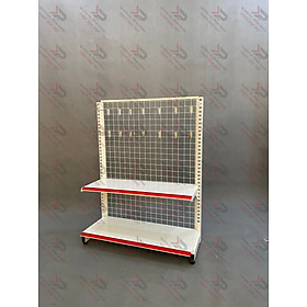 Mua Kệ Móc Lưới Đơn (1 Mặt) Dài 90 x Rộng 35 x Cao 120 x 2 Tầng x 14 Móc Lưới 20cm