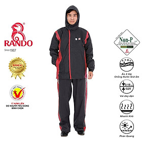 Mua BỘ QUẦN ÁO ĐI MƯA RANDO 2 Lớp  Vải Dù Cao Cấp Không Thấm Nước  Phản Quang An Toàn  Dành Cho Đi Phượt