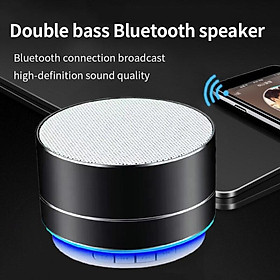 Không dây Bluetooth Audio Mobile Phone Subwofer Mini Card Máy tính ngoài trời Hộp âm thanh di động khóa và tải Xịt màu cao: Đen