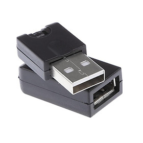 Adjustable Rotation 360 Degree USB 2.0 A Male to Female Adapter Connector