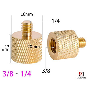 Ốc chuyển đầu ren cái 3/8 sang ren đực 1/4