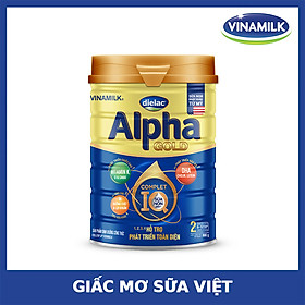 Sữa bột Vinamilk Dielac Alpha Gold 2 800g (cho trẻ từ 6 - 12 tháng tuổi)