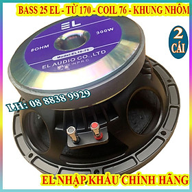 CẶP CỦ LOA BASS 25 EL HÀNG NHẬP KHẨU COIL 76MM TỪ 170 CAO CẤP - GIÁ 2 CHIẾC