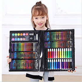 Hình ảnh Bộ bút chì màu màu nước dụng cụ vẽ cắt thủ công KP000575-150 quà tặng cho bé