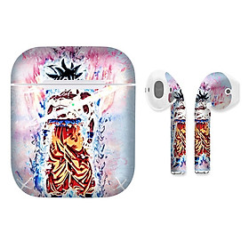 Mua Miếng dán skin chống bẩn cho tai nghe AirPods in hình Dragon Ball - Goku Ultra Instinct - 7vnr56 (bản không dây 1 và 2)
