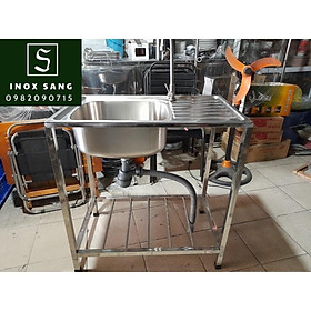 Mua Chậu rửa chén inox 304 1 hộc 1 cánh  đầy đủ phụ kiện