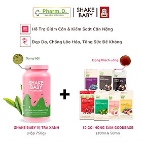 Combo Bột Ngũ Cốc SHAKE BABY 750g + 10 Gói Hồng Sâm Goodbase KGC Hỗ Trợ