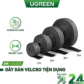 Mua Dây dán Velcro tiện dụng đa năng màu xám dài 1-5m UGREEN LP124 - Hàng Chính Hãng