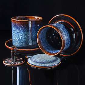 Mua Phin Cafe Men Xanh Hỏa Biến - Gốm Sứ Cao Cấp Bát Tràng