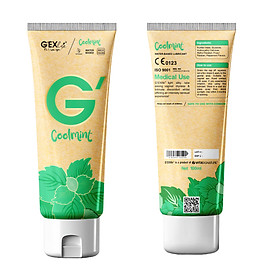 Tuýp 100ml - Gel bôi trơn gốc nước cao cấp G'EXlife Coolmint - Mùi Bạc hà - thơm mát