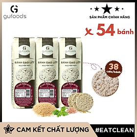 Bánh gạo lứt mầm ST25 GUfoods - Giàu chất xơ và GABA tự nhiên, Không chiên dầu, Không đường, Lành mạnh, Phù hợp Eat clean, Ăn vặt healthy, Thực dưỡng, Tập Gym, Thuần chay - Vị lứt mầm ST25 - Túi 510g