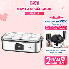 Mua Máy làm sữa chua Lebenlang LBL9139  máy ủ sữa chua công suất 20W  dung tích 180ml  gồm 8 lọ thủy tinh  bảo hành 2 năm - hàng chính hãng