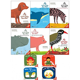 Combo Ehon trọn bộ 10 cuốn Tay xinh và Ai sau lưng tặng kèm sổ tay gia đình Nhật Bản