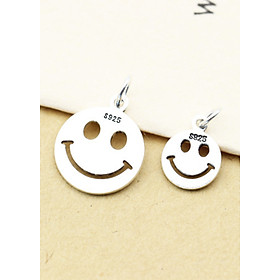 Combo 2 charm bạc hình mặt cười treo - Ngọc Quý Gemstones