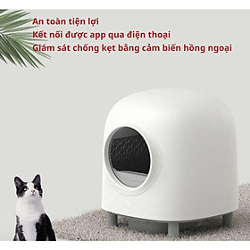 Nhà Vệ Sinh Thông Minh  Minion Cho Mèo Dùng App, Lồng Dọn Phân Tự Động Cho Thú Cưng
